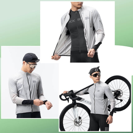 Leichte Fahrradjacke Atmungsaktiv Reflektierend Grau Herren (Fahrradjacke) kaufen bei Linkreich – Jetzt entdecken!