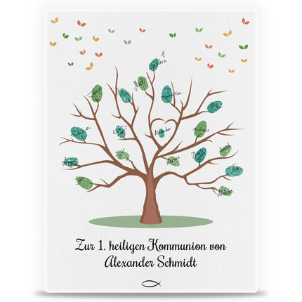 SEO. Leinwand als Gästebuch zur Kommunion - Linkreich