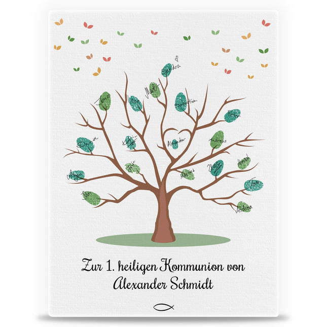 SEO. Leinwand als Gästebuch zur Kommunion - Linkreich