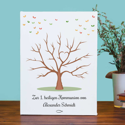 SEO. Leinwand als Gästebuch zur Kommunion - Linkreich