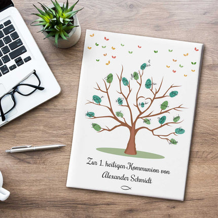 SEO. Leinwand als Gästebuch zur Kommunion - Linkreich