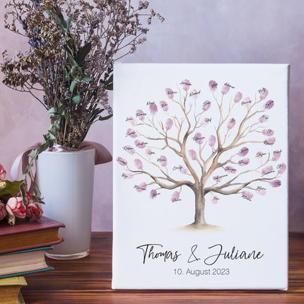 SEO. Leinwand - Gästebuch zur Hochzeit - Hochzeitsbaum - Linkreich