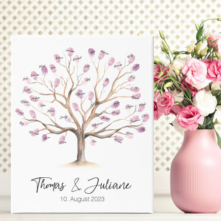 SEO. Leinwand - Gästebuch zur Hochzeit - Hochzeitsbaum - Linkreich