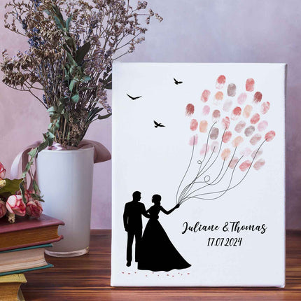 SEO. Leinwand - Gästebuch zur Hochzeit - Hochzeitspaar - Linkreich