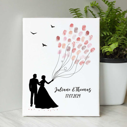 SEO. Leinwand - Gästebuch zur Hochzeit - Hochzeitspaar - Linkreich