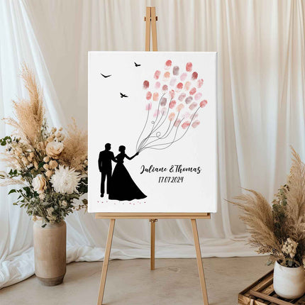 SEO. Leinwand - Gästebuch zur Hochzeit - Hochzeitspaar - Linkreich