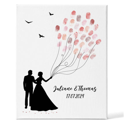 SEO. Leinwand - Gästebuch zur Hochzeit - Hochzeitspaar - Linkreich
