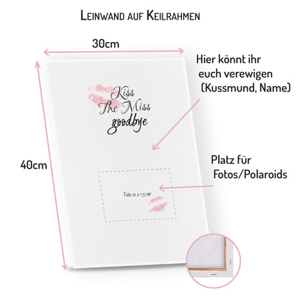 SEO. Leinwand Kiss the Miss Goodbye - Linkreich