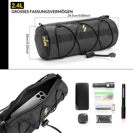 Lenkertasche 2,1L mit Schultergurt für MTB, Rennrad, Gravel & E - Bike (Fahrradtaschen) kaufen bei Linkreich – Jetzt entdecken!