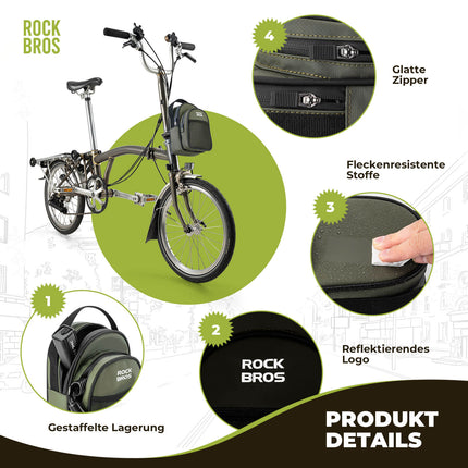 Lenkertasche für Klapprad/Brompton 1,8L (Fahrradtaschen) kaufen bei Linkreich – Jetzt entdecken!