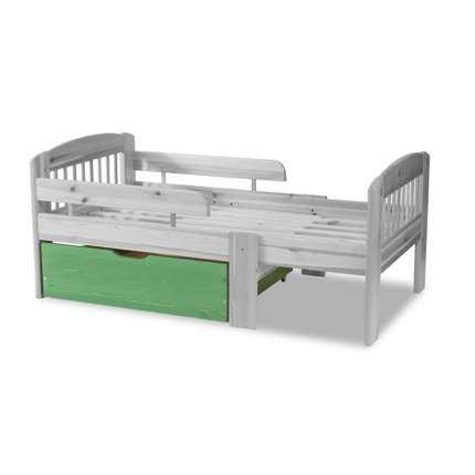 SEO. Leo Bettkasten | für mitwachsendes Babybett 105 - 150 - 190cm | Kiefer | Massivholz | Bio - Bett - Natur Linkreich