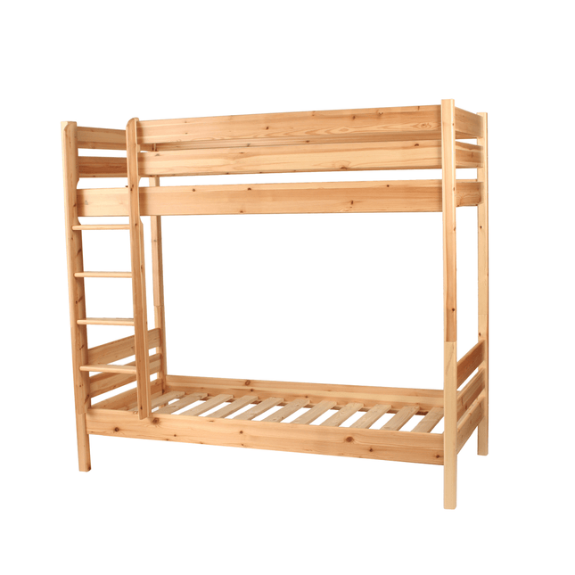 SEO. Leo Geschwisterbett Hochbett | 2 Etagenbett | Kinderbett | Zwillingsbett 2x90x200 cm - Natur Linkreich