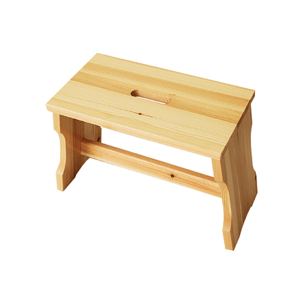 SEO. Leo Hocker | Klassischer Hocker Schemel Kiefer Massivholz | 100% Bio - Natur Linkreich