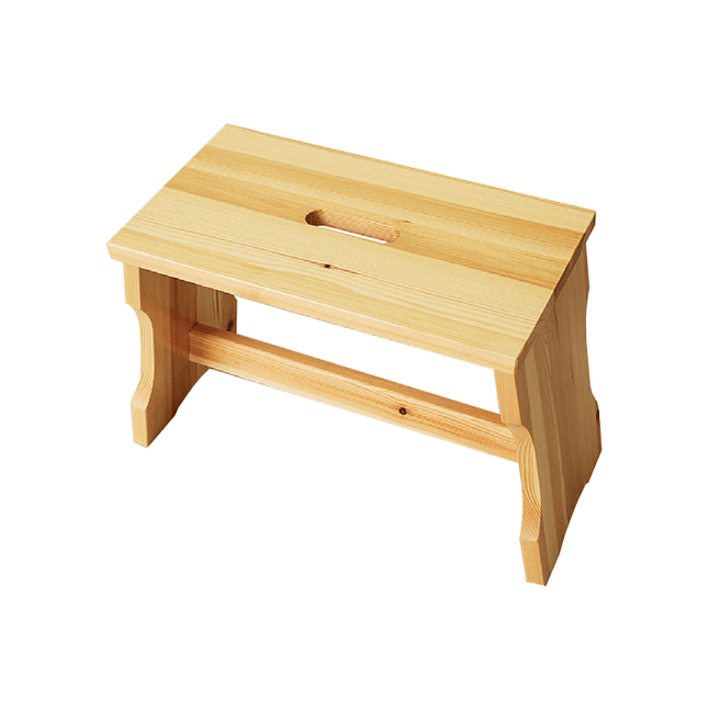 SEO. Leo Hocker | Klassischer Hocker Schemel Kiefer Massivholz | 100% Bio - Natur Linkreich