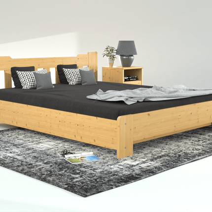 SEO. Leo Kieferbett mit Bettkasten aus Massivholz | 100% Bio-Naturholz inkl. Lattenrost - 90 x 200 cm Linkreich