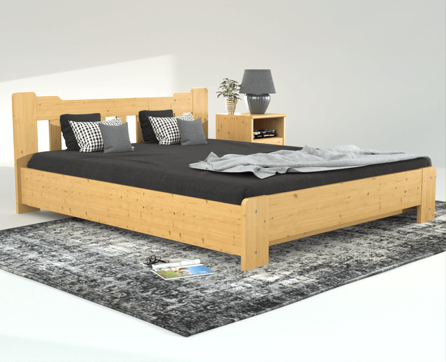 SEO. Leo Kieferbett mit Bettkasten | Massivholz | Naturholz | 100% Bio - Bett inkl. Lattenrost - 90 x 200 cm Linkreich