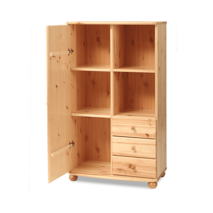 SEO. Leo Kommode/Kleiderschrank für Leo - Galeriebett | 100% Bio Massivholz - Natur Linkreich