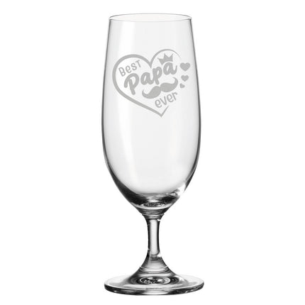 SEO. Leonardo Bierglas mit Gravur "Best Papa ever" - Linkreich
