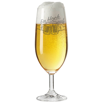 SEO. Leonardo Bierglas mit Gravur "Ein Hoch auf" - Linkreich