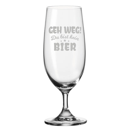 SEO. Leonardo Bierglas mit Gravur "Geh weg du bist kein Bier" - Linkreich
