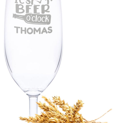 SEO. Leonardo Bierglas mit Gravur "It's beer o'clock" - Linkreich