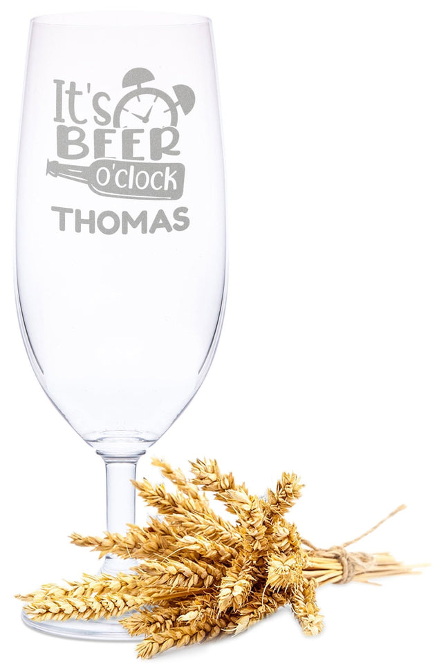 SEO. Leonardo Bierglas mit Gravur "It's beer o'clock" - Linkreich