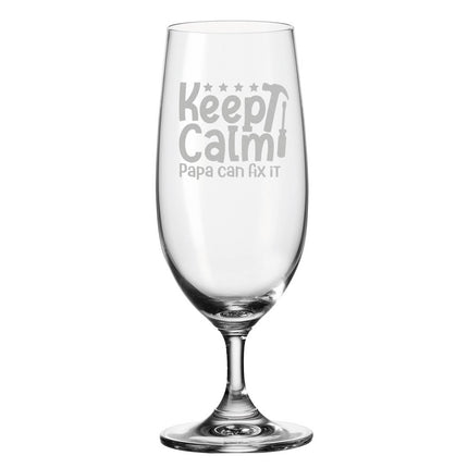 SEO. Leonardo Bierglas mit Gravur "Keep calm papa can fix it" - Linkreich