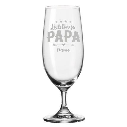 SEO. Leonardo Bierglas mit Gravur "Lieblings Papa" mit Namen - Linkreich