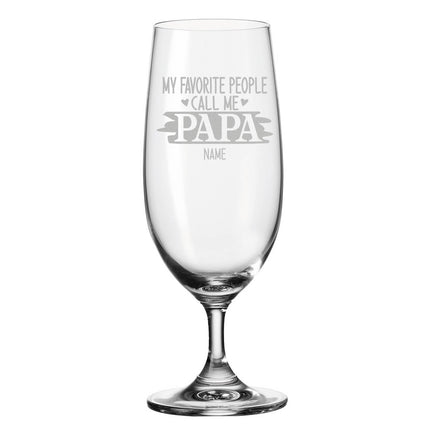 SEO. Leonardo Bierglas mit Gravur "My favorite people call me papa" mit Namen - Linkreich