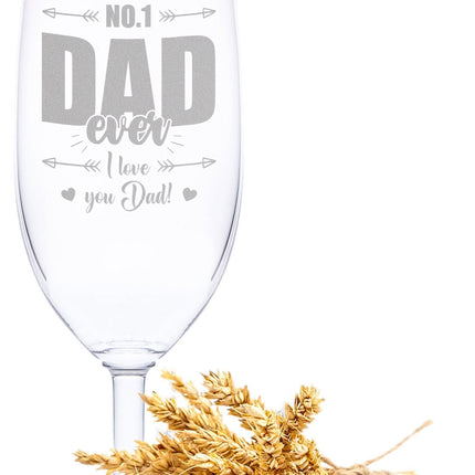 SEO. Leonardo Bierglas mit Gravur "No. 1 Dad" - Linkreich