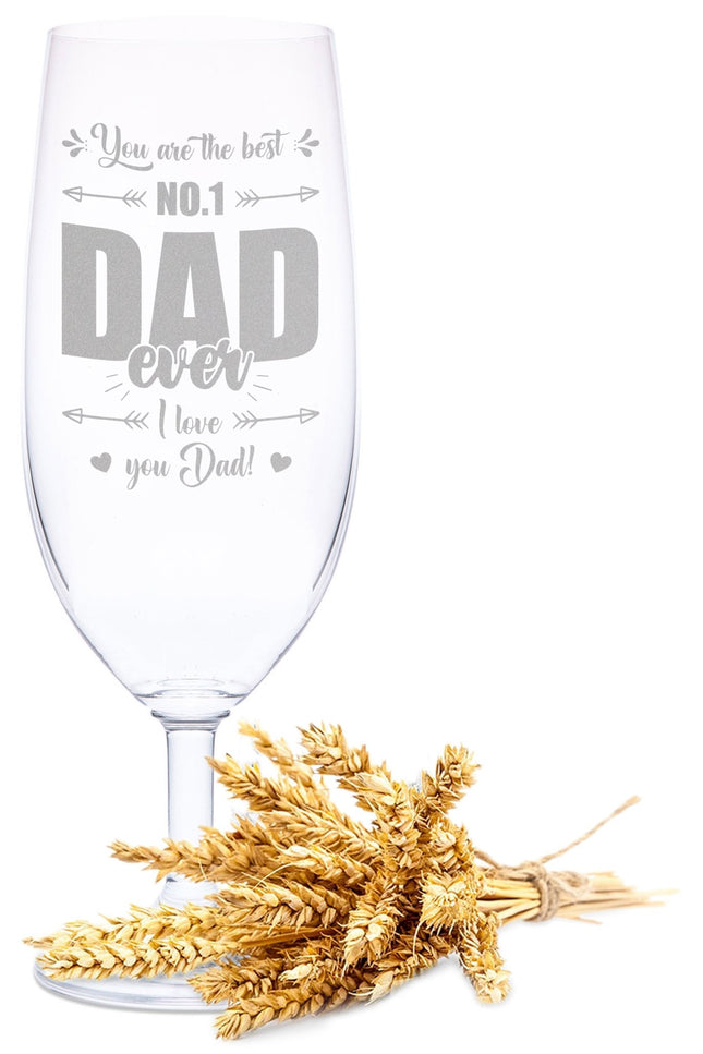 SEO. Leonardo Bierglas mit Gravur "No. 1 Dad" - Linkreich