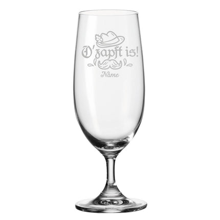 SEO. Leonardo Bierglas mit Gravur "O'zapft is!" mit Namen - Motiv 2 Linkreich