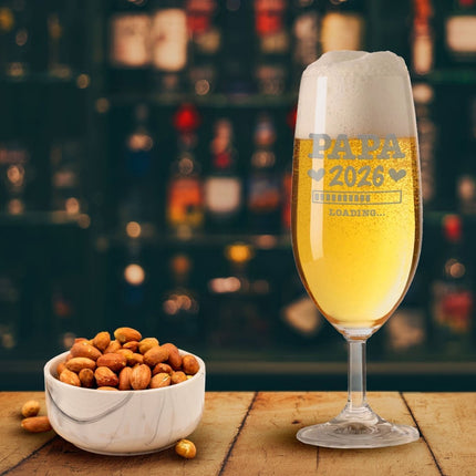 SEO. Leonardo Bierglas mit Gravur "Papa Loading" - Linkreich