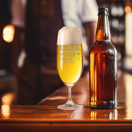 SEO. Leonardo Bierglas mit Gravur "Papa Loading" - Linkreich