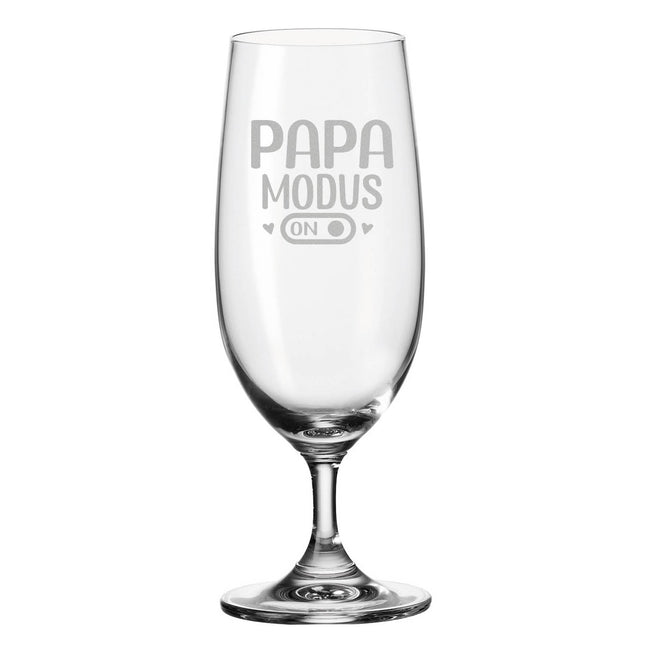SEO. Leonardo Bierglas mit Gravur "Papa Modus" - Linkreich