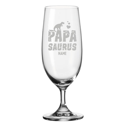 SEO. Leonardo Bierglas mit Gravur "Papa Saurus" mit Namen - Linkreich