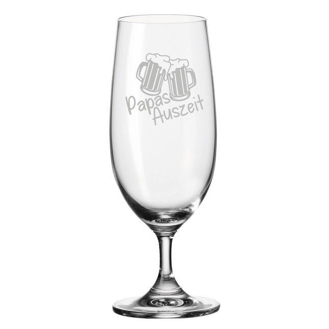 SEO. Leonardo Bierglas mit Gravur "Papas Auszeit" - Linkreich