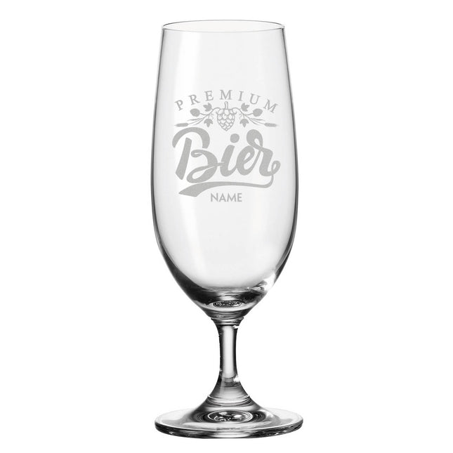 SEO. Leonardo Bierglas mit Gravur "Premium Bier" mit Namen - Linkreich