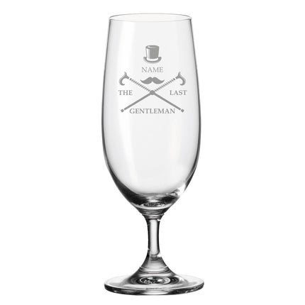 SEO. Leonardo Bierglas mit Gravur "The last gentleman" mit Namen - Linkreich