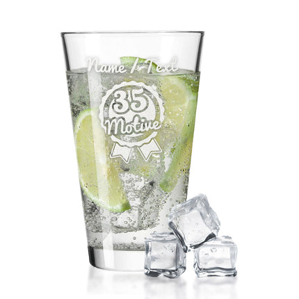 SEO. Leonardo Ciao Wasserglas mit Gravur - Motivauswahl mit Name - Linkreich