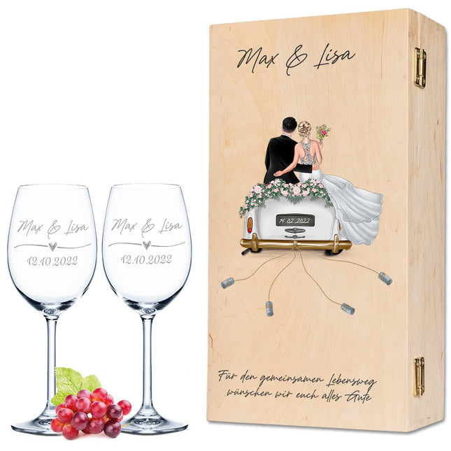 SEO. Leonardo Gläser mit Gravur - Hochzeitsauto & Wedding Love als Set - Daily Linkreich