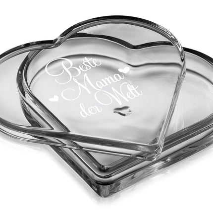 SEO. Leonardo Herz Glas Box mit Aufdruck "Beste Mama der Welt" - Linkreich