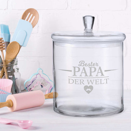 SEO. Leonardo Keksglas mit Gravur "Bester Papa der Welt" - Linkreich