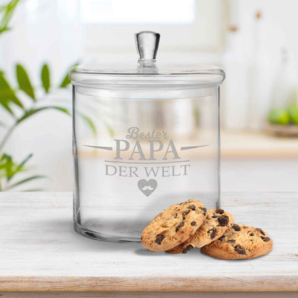 SEO. Leonardo Keksglas mit Gravur "Bester Papa der Welt" - Linkreich