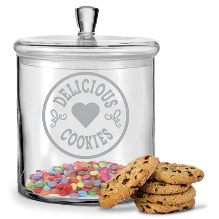 SEO. Leonardo Keksglas mit Gravur "Delicious Cookies" - Linkreich