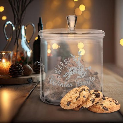 SEO. Leonardo Keksglas mit Motiv - Warme Winter Grüße - Linkreich