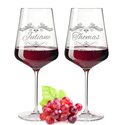 SEO. Leonardo Puccini Weingläser 750 ml im Barock Design mit Namen - Linkreich