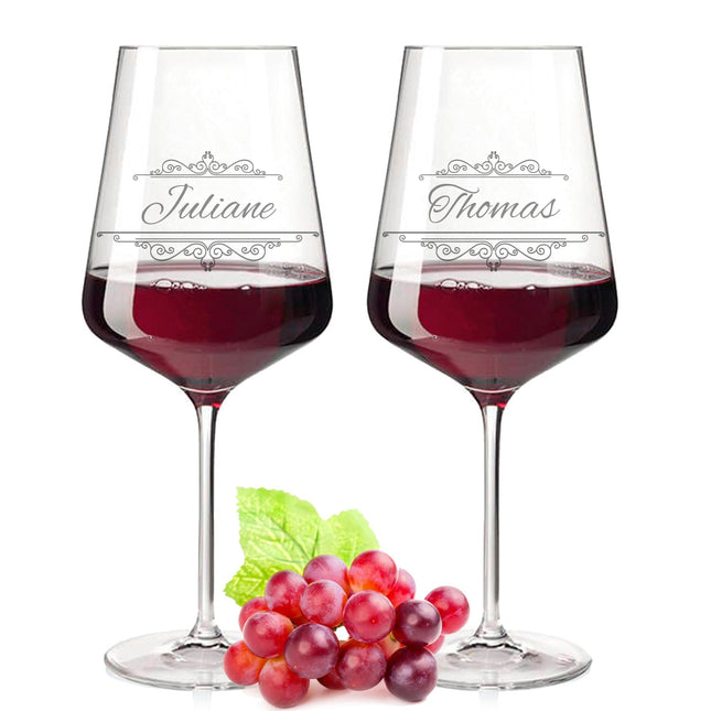 SEO. Leonardo Puccini Weingläser 750 ml im Königliche Verzierung Design mit Namen - Linkreich