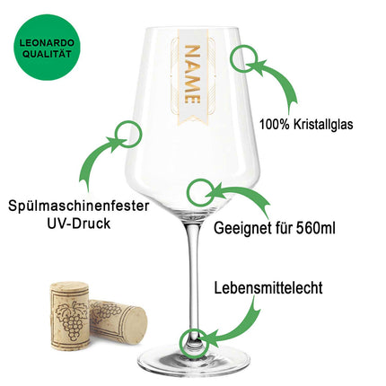 SEO. Leonardo Puccini Weingläser mit UV - Druck "Elegant" mit Name im Set - Puccini UV Linkreich