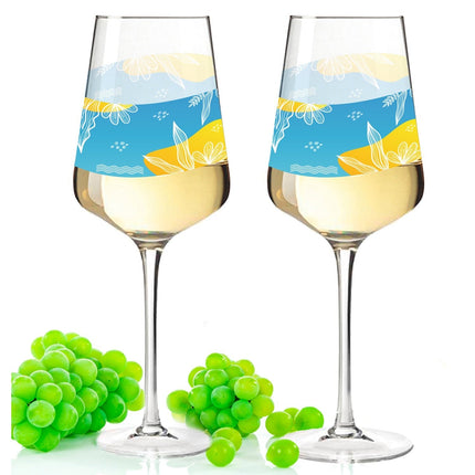 SEO. Leonardo Puccini Weingläser mit UV - Druck im Summerfeeling Design im Set - Linkreich